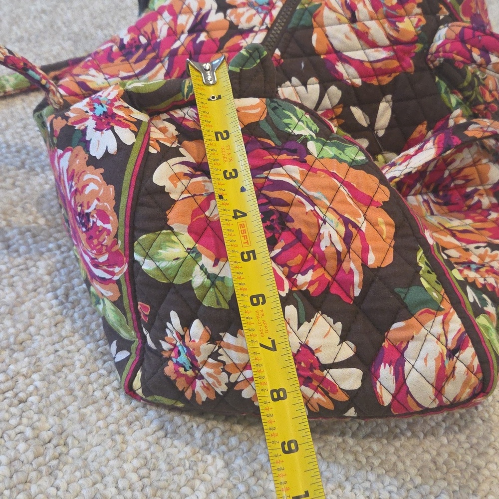 Vera Bradley Floral Brown Travel Bag - Picture 14 of 16